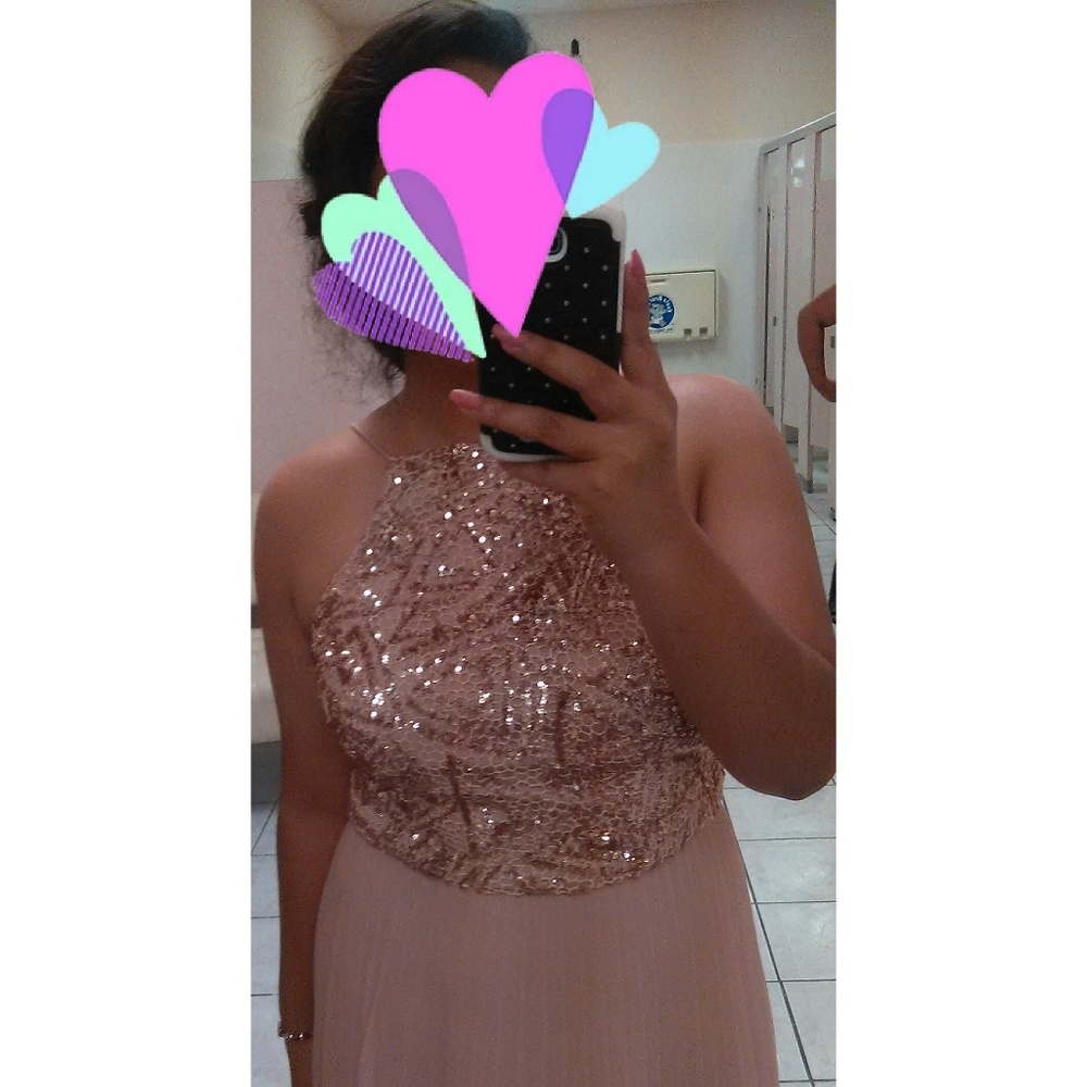 Champagne Sequin Prom Dress!